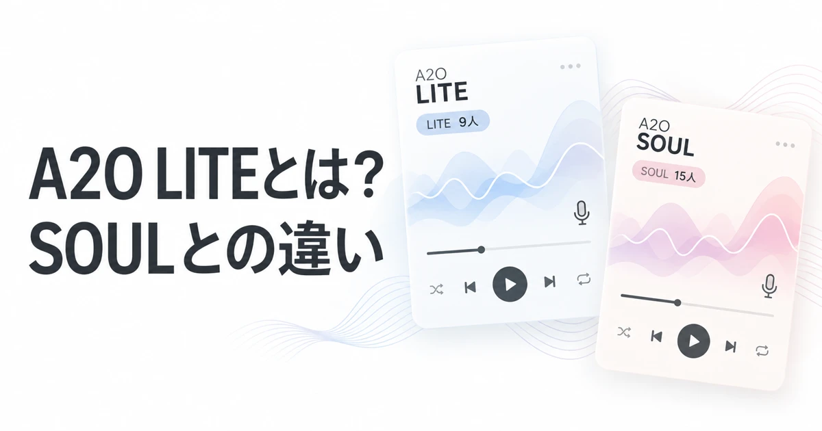 A2O LITEとA2O SOULの違いを紹介する解説イメージ
